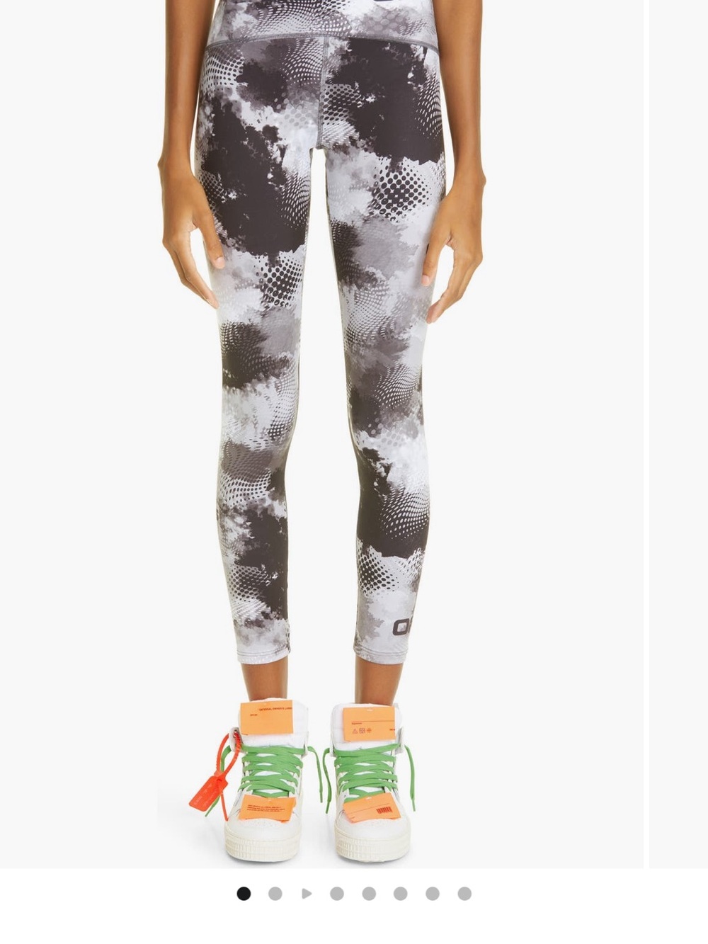 Off-White Black & White Cloud-Print High-Rise Leggings